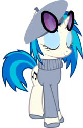 Size: 900x1385 | Tagged: safe, artist:cool77778, dj pon-3, vinyl scratch, g4, beret