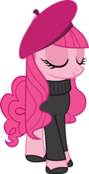 Size: 680x1333 | Tagged: safe, pinkie pie, earth pony, pony, g4, beret, female, solo