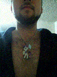 Size: 500x667 | Tagged: safe, rarity, g4, brony, gif, necklace, non-animated gif, photo