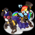 Size: 2000x2000 | Tagged: safe, alternate version, artist:blackbewhite2k7, rainbow dash, rarity, pegasus, pony, unicorn, g4, batman, batmare, catmare, catwoman, crossover, duo, female, lesbian, mare, parody, ship:raridash, shipping, steampunk