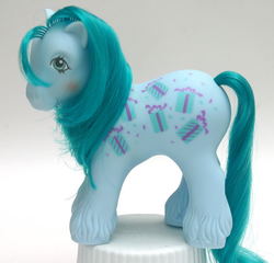 Size: 1023x982 | Tagged: safe, daddy sweet celebrations, earth pony, pony, g1, blushing, irl, male, photo, solo, stallion, toy