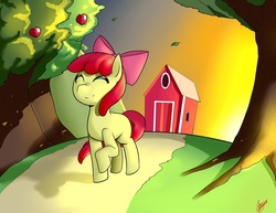 Size: 1280x989 | Tagged: safe, artist:starykrow, apple bloom, earth pony, pony, g4, female, solo