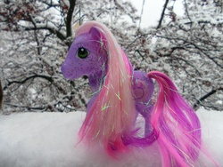 Size: 1024x768 | Tagged: safe, glitterbelle, g3, snow, toy