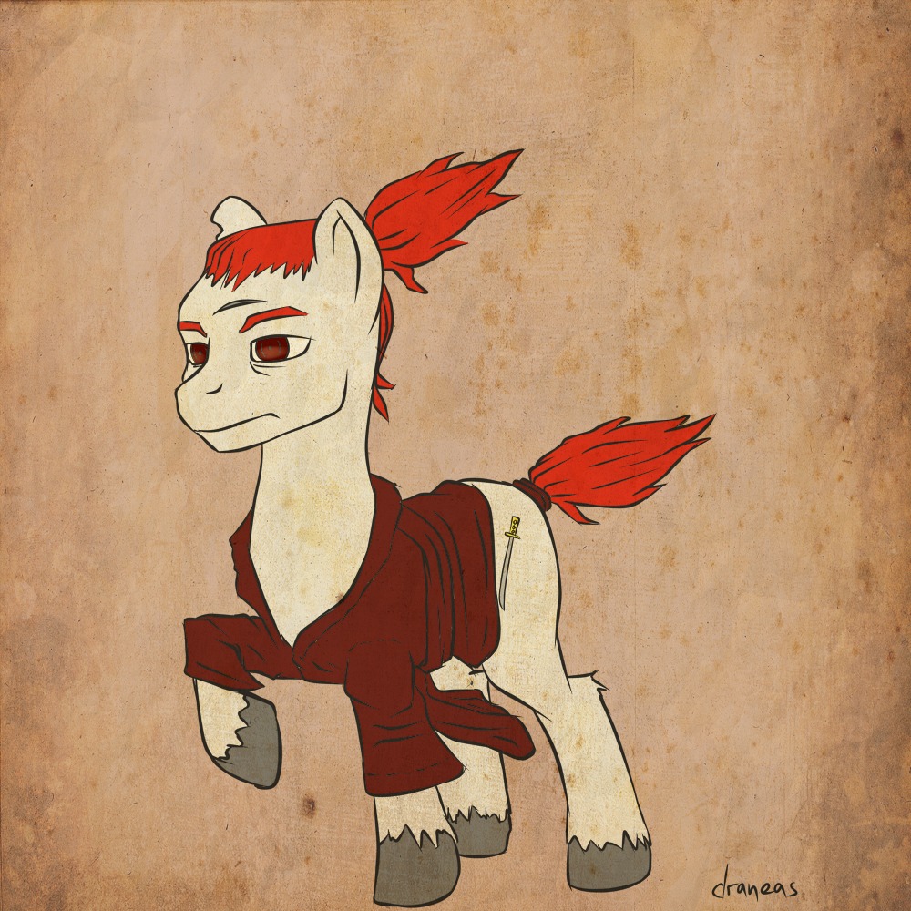 Safe Artist Draneas Oc Oc Only Earth Pony Pony Minute Art Challenge Samurai