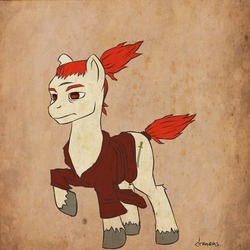 Size: 1000x1000 | Tagged: safe, artist:draneas, oc, oc only, earth pony, pony, 30 minute art challenge, samurai, solo