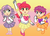 Size: 1238x897 | Tagged: safe, artist:cardcaptorkatara, apple bloom, scootaloo, sweetie belle, human, g4, clothes, cutie mark crusaders, evening gloves, humanized, sailor moon (series)