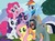 Size: 1363x997 | Tagged: safe, edit, applejack, fluttershy, pinkie pie, rainbow dash, rarity, twilight sparkle, gorilla, g4, mane six, ponified, wat