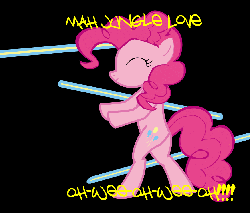 Size: 874x746 | Tagged: safe, edit, pinkie pie, g4, animated, bipedal, dancing, female, jungle love, morris day, prince (musician), purple rain, running man, shuffle, the time
