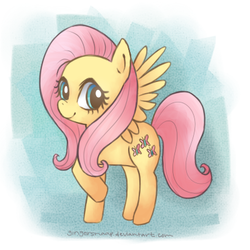 Size: 400x400 | Tagged: safe, artist:gingersnaap, fluttershy, pony, g4, female, solo