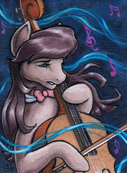 Size: 442x600 | Tagged: safe, artist:aokibengal, octavia melody, earth pony, pony, g4, cello, female, musical instrument, solo