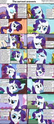 Size: 1282x2947 | Tagged: safe, rarity, comic:celestia's servant interview, g4, caption, comic, interview