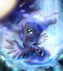 Size: 1065x1200 | Tagged: safe, artist:joakaha, princess luna, pony, g4, female, solo