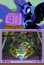 Size: 512x750 | Tagged: safe, nightmare moon, g4, exploitable meme, pinball, tv meme