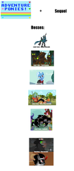 Size: 1707x3949 | Tagged: safe, edit, edited screencap, screencap, cerberus (character), cherry berry, flam, flim, king sombra, ponet, queen chrysalis, trixie, cerberus, timber wolf, g4, it's about time, magic duel, spike at your service, the crystal empire, the super speedy cider squeezy 6000, adventure ponies, alicorn amulet, flim flam brothers, multiple heads, sequel, super speedy cider squeezy 6000, three heads