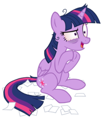 Size: 500x592 | Tagged: safe, artist:queencold, twilight sparkle, alicorn, pony, g4, bloodshot eyes, female, mare, messy mane, paper, simple background, solo, transparent background, twilight snapple, twilight sparkle (alicorn), vector