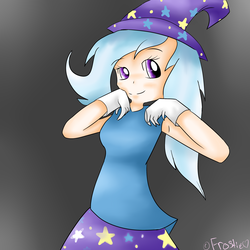 Size: 3000x3000 | Tagged: safe, artist:froststarthecat, trixie, human, g4, humanized, solo