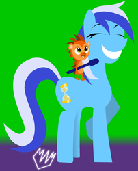 Size: 1848x2288 | Tagged: dead source, safe, artist:robodogkid, minuette, hedgehog, pony, unicorn, g4, brushie, crossover, littlest pet shop, russell ferguson, smiling, teeth, toothbrush