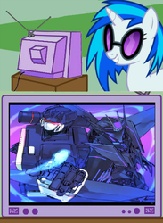 Size: 878x1200 | Tagged: safe, dj pon-3, vinyl scratch, g4, exploitable meme, soundscratch, soundwave, transformers, transformers prime, tv meme