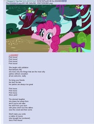 Size: 710x938 | Tagged: safe, pinkie pie, g4, /mlp/, 4chan, 4chan screencap, bad horse, doctor horrible, dr. horrible's sing-along blog, song