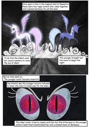 Size: 800x1132 | Tagged: safe, nightmare moon, princess celestia, princess luna, g4, friendship is betrayal