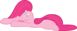 Size: 6000x2424 | Tagged: safe, artist:kumakuma 7, pinkie pie, earth pony, pony, g4, faceplant, female, high res, pinkamena diane pie, pixiv, simple background, solo, transparent background, vector