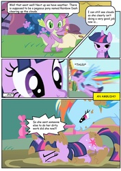 Size: 800x1132 | Tagged: safe, rainbow dash, spike, twilight sparkle, g4, friendship is betrayal