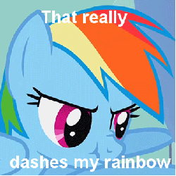 Size: 350x350 | Tagged: safe, rainbow dash, pony, g4, angry, animated, arial, female, gif, implied lightning dust, jimmies, meme, pouting, scrunchbow dash, scrunchy face, solo, text, triggered, vibrating