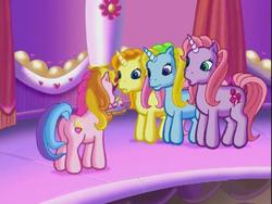 Size: 640x480 | Tagged: safe, screencap, brights brightly, cheerilee (g3), rarity (g3), whistle wishes, pony, unicorn, g3, the runaway rainbow