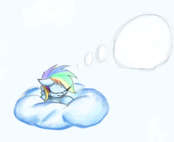 Size: 1677x1376 | Tagged: safe, rainbow dash, g4, cloud, dream