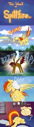 Size: 1280x4800 | Tagged: safe, artist:7nights, derpy hooves, spitfire, pegasus, pony, ask spitfire, g4, butt, comic, female, injured, lightning, mare, plot, tumblr, volleyball