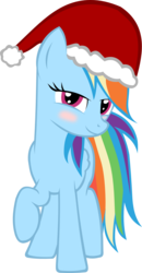 Size: 1031x1980 | Tagged: safe, artist:klaifferon, rainbow dash, g4, blushing, hat