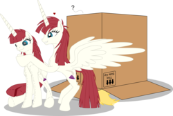 Size: 6080x4079 | Tagged: safe, artist:kyoshyu, derpy hooves, oc, pegasus, pony, g4, absurd resolution, box, female, lauren faust, mare, plushie, ponified