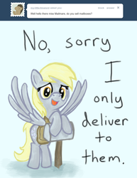 Size: 770x1000 | Tagged: safe, derpy hooves, pegasus, pony, ask a mailmare, g4, ask, female, mailbox, mare, tumblr