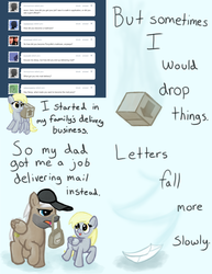 Size: 1540x2000 | Tagged: safe, crafty crate, derpy hooves, pegasus, pony, ask a mailmare, g4, ask, box, comic, female, mail, mare, package, tumblr