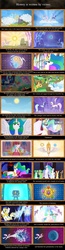 Size: 705x2700 | Tagged: safe, alternate version, artist:angeomgwtfbbq, big macintosh, blues, caramel, dj pon-3, fluttershy, noteworthy, pinkie pie, princess celestia, princess luna, rainbow dash, vinyl scratch, oc, earth pony, pony, g4, alternate scenario, cloud, cloudy, comic, elements of harmony, male, mare in the moon, new lunar republic, royal guard, ship:fluttermac, shipping, stallion, straight, trollestia, trollface