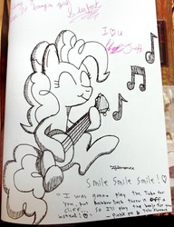 Size: 697x909 | Tagged: safe, artist:metadragonart, pinkie pie, g4, musical instrument, photo, traditional art