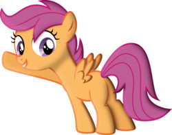 Size: 7700x6069 | Tagged: safe, artist:yetioner, scootaloo, pegasus, pony, g4, absurd resolution, butt, female, plot, scootabutt, simple background, solo, transparent background, vector