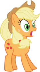 Size: 6000x10812 | Tagged: safe, artist:yetioner, applejack, earth pony, pony, g4, look before you sleep, .svg available, absurd resolution, female, mare, open mouth, reaction image, shocked, simple background, transparent background, vector