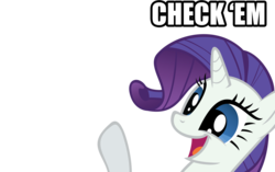 Size: 1481x933 | Tagged: safe, rarity, pony, unicorn, g4, check em, dubs, female, horn, mare, open mouth, simple background, solo, transparent background