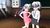 Size: 1920x1080 | Tagged: safe, artist:starhedgehog55, diamond tiara, silver spoon, human, g4, clothes, dance x mixer, dress, glasses, humanized, japanese, school, skirt, stagelights