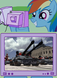 Size: 438x600 | Tagged: safe, rainbow dash, g4, apocalypse tank, command and conquer, exploitable meme, tank (vehicle), tv meme