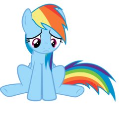 Size: 10529x10688 | Tagged: safe, artist:techrainbow, rainbow dash, pegasus, pony, g4, magical mystery cure, absurd resolution, female, i've got to find a way, mare, sad, simple background, solo, transparent background, vector