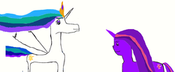 Size: 1280x535 | Tagged: artist needed, safe, princess celestia, twilight sparkle, g4, ms paint, quality, stylistic suck