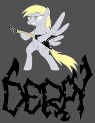 Size: 2550x3300 | Tagged: safe, derpy hooves, pegasus, pony, g4, female, flying v, guitar, mare, metal