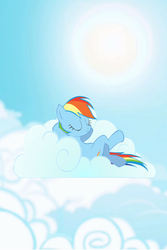 Size: 640x960 | Tagged: safe, rainbow dash, g4, cloud, cloudy, iphone wallpaper, relaxing, sky