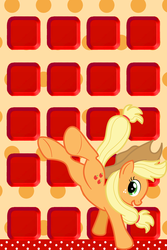 Size: 640x960 | Tagged: safe, applejack, earth pony, pony, g4, applebucking, female, icon, iphone wallpaper, solo