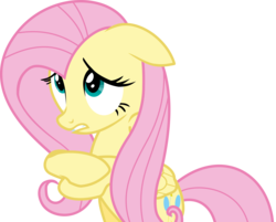 Size: 7233x5808 | Tagged: safe, artist:masem, fluttershy, pony, g4, magical mystery cure, absurd resolution, female, simple background, solo, swapped cutie marks, transparent background, vector