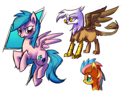 Size: 800x600 | Tagged: safe, artist:lunchwere, firefly, gilda, oc, griffon, g1, g4, g1 to g4