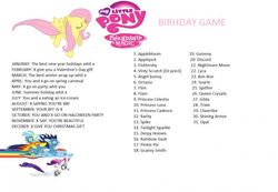 Size: 632x437 | Tagged: safe, artist:rainbowmagic6444, fluttershy, rainbow dash, rarity, soarin', spitfire, g4, birthday game, exploitable meme, meme, misspelling, text