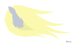 Size: 1024x614 | Tagged: safe, artist:ox-deso-xo, derpy hooves, pegasus, pony, g4, female, head, lineless, mare, minimalist, simple background, solo, transparent background, windswept mane
